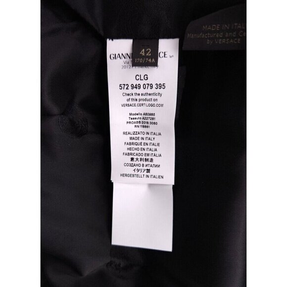 Versace Wrap-effect Pleated Leather Mini Skirt Black IT 42 US 6 NWT US$2,495 - Picture 13 of 16